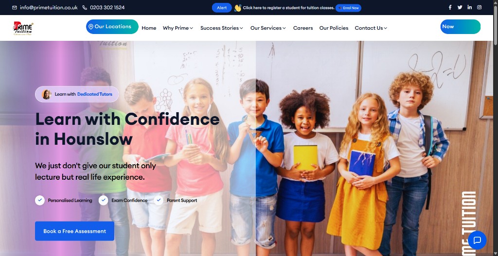 Prime Tuition Hounslow branch — Learn with Confidence
